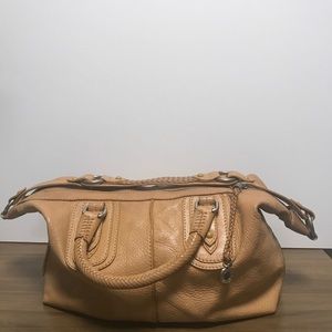 Saks leather handbag